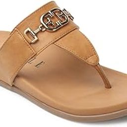 Women's Flats Thong-Strap Sandals with Equestrian-Style Buckle-image-17
