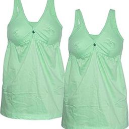 Women Cotton Regular Fit Sleeveless Cotton Bra Cum Comisole Slip Multicolor Pack of 2 Light Green-image-80
