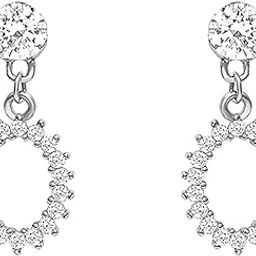 925 Silver Nikita's Hollow Zircon Drop Studs | Gifts for Girlfriend, Gifts for Women and Girls |With Certificate of Authenticity and 925 Stamp | 6 Month Warranty-image-42