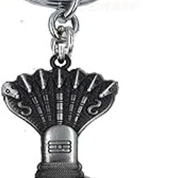 Lord Shiva Plated Metal Double Sided Shivling Decorative Key Chain for Gifting-picture-19