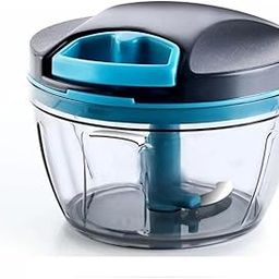 2-in-1 Handy Mini Vegetable Chopper & Food Processor 550ml Multicolor 3 Sharp Blades Manual Pull Chopper for Onion Fruits & Vegetables-4