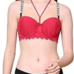 quttos PrettyCat Lightly Padded Sexy Balconette Bra Panty Set with Shine Strap-picture-4