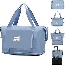Piercell Foldable Travel Duffel Bag, Large Capacity Folding Travel Bag, Travel Lightweight Waterproof Carry Luggage Bag Travel Duffel Bag, Large Capacity Travel Bag, Lightweight, Waterproof.-image-1