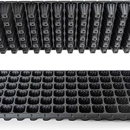 Siddhi Plastic Seedling Nursery Tray with 98 Cavities Gardening Germination Plastic Tray Nursery Pots Mini Propagator Plant Grow Kit Plug Tray for Seedling Germination (Pack of 75)-picture-11