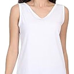 ECOLINE Clothing Eco-Friendly Women's Cotton Dual V Neck/Round Neck Tank Top-10