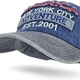 for Men & Women, Snapback Baseball Cap, Embroidered Denim Look Adjustable Cap for Travel, Streetwear, and Everyday Style,Vintage Baseball Cap-image-35