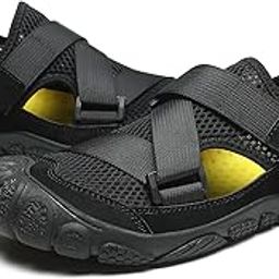 Quick Dry Men Barefoot Shoes Lightweight Trekking Shoes Sport Shoes for Beach Kayak Boat(Black44) -Layfoo-image-81