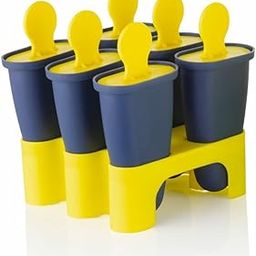 HASHFLOW Set of 6 Plastic 100% Food Grade Homemade Reusable for Home, Kitchen, Ice Lollypop Mould,Popsicle Frozen Ice Cream, Ice Pop Makers, Kulfi Candy Mould Tray for Children & Adults (Blue)-15