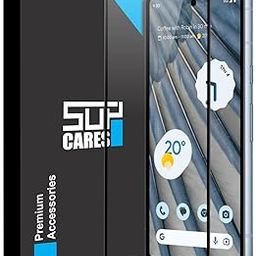 SupCares Military-Grade Gorilla Tempered Glass Screen Protector for Google Pixel 7A (6.1 Inch) With Installation Kit | Edge to Edge Coverage | Black-image-48