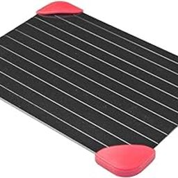 UJEAVETTE Aluminum Fast Defrosting Tray Thawing Plate Family Quick Thawing Frozen Meat 23x16.5x0.2cm-image-21
