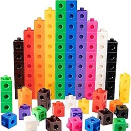 PULSBERY MathLink Cubes Big Builders - Set of 100 Cubes, Ages 5+ Develops Early Math Skills, STEM Toys, Math Games for Kids, Math Cubes for Kids, Math Cubes Manipulatives (Multicolor)-image-15