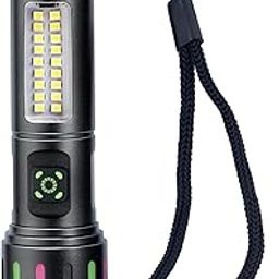 LED High Pwer Long Rnage Flashlight, 1000 Lumens, 6 Modes, Rechargeable, Water Resistant, 500m Range, Multicolour-30