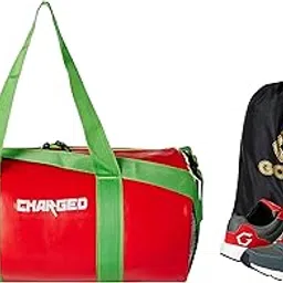 Charged Sports Bag Adena Red With Gowin Sports Training Shoe Nx-2 Grey Red Size 8-image-63
