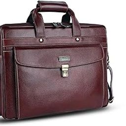 HAMMONDS FLYCATCHER Genuine Leather Office Bag for Men, 15.6 Inch Laptop Bag for Men - Padded Laptop Compartment, Adjustable Strap, Multi Compartments, Trolley Strap, 1 Year Warranty-image-36