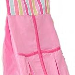 CribMATE Owl/Checked Nursery Diaper Stacker 1 PC Baby Diaper Hanging Bag (pink stripe)-image-4