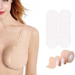 5 Meter Women's Multipurpose Breast Lift Tape Waterproof Sweat Resistant Latex Free Tape for A-E Cup Size With Nipple Coves-image-70