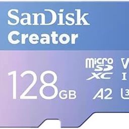 SanDisk Creator microS Card UHS-I with Adapter 128GB Up to 190MB/s Read speeds Up to 90MB/s Write Speed,-27