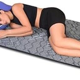 Feather Sleep Premium Foam Folding/Foldable Mattress for Travel | Portable Roll-Up Floor Guest Mattresses | Easy to Carry/Camping/Picnic/Car/Hostel | Soft/Slim Single Bed Gadda | Grey | 72X36X1 Inch-image-27
