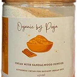 Organic by Pooja Ubtan with Sandalwood Powder, Skin Brightening & Exfoliating, 450ml-image-38