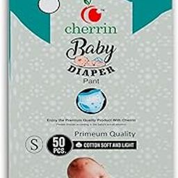 cherrin Baby Diaper Pant | Cotton Soft & Light | Disposable Diapers for Babies | Available 4 Size | Leak-Proof & Comfortable Fit (S, 50, count)-image-6