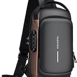 Sling Bag for Men | Anti-theft Crossbody Bag - PU Leather Crossbody Shoulder Bag - Chest Bag for Daily use-image-4