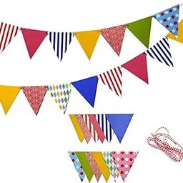 GRAND SHOP Party Paper Flags Banner for Birthday, Baby Shower, Anniversary, Valentines Day Party Decoration - Multi-picture-31