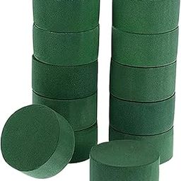 UJEAVETTE 12x Premium Oasis Floral Wet Round 9cm Brick Block Base Supplies Foam-image-45