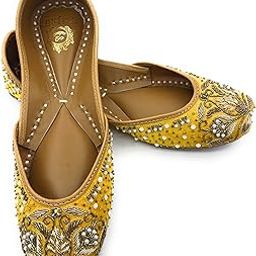 Amber Royale, Punjabi Jutti, Yellow Color Embroidered Handmade Jutti for Women with Soft Leather and Double Cushion, Dabka Jutti, Women Punjabi Jutti, Jutti for Women-image-65
