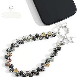 CYNVEXA Universal Mobile Phone Charm Wrist Strap With Tether Tab - Beaded Lanyard Wristlet - Handmade Semi-Precious Gemstone Chain & Case Keychain-20