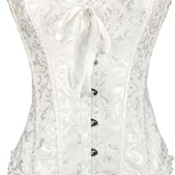 Women Floral Corset Camisole Tank Costume for Club Night white M-image-69
