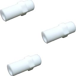 Droptech Pvc Hex Nipple 1/2" Male Thread Adaptor Connector Long Pack of 3-19