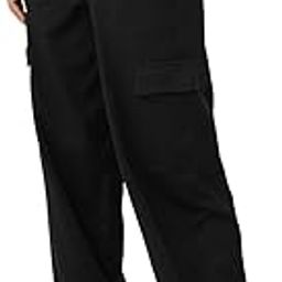Oversized Jogger: Black Women and Girls Drawstringed Cotton Cargo Joggers-image-32
