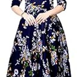 Women Beautiful Rayon Fabric Fit and Flare Maxi Dress Gown Kurties (Free Size Upto XXL)-image-83