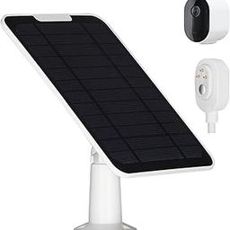 Upgrade 5W Solar Panel Charging Compatible with Arlo Pro 3/Pro 4/Pro 5S/Ultra/Ultra 2/Go 2 Continuous Power Supply IP65 Weatherproof with 9.8ft Charging Cable and Adjustable Wall Mount 1Pack-14
