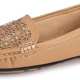 Women Comfortable Slip On Flat Loafer Ballet,Casual and Formal Footwear for Women & Girl with TPR Sole-image-22