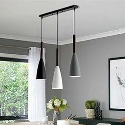 GMART INDIA Hanging Lights for Dining Table, Living Room, Restaurants and Cafe (Linear Hanging) (Aluminium;Wood)-12