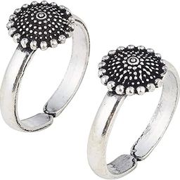 925 Sterling Silver Oxidized Thai Trend Toe Ring, Bichhiya For Girls & Women-image-26