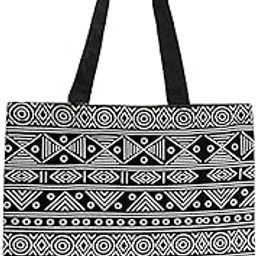 Canvas Tote Bag for Women with Zipper & Pocket(Pack of 1) | Stylish Cotton Handbags for girls for College | Aesthetic Tote Bag for Office, Shopping, Travel, Beach & Daily use-image-94