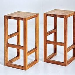 Eagle Furniture Wooden Bar Stool Set of 2 | with Foot Rest/Leg Support | Solid Wood Sheesham, Natural Finish-image-66