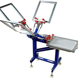 Pixel 4 Color 1 Station Screen Printing Machine with Metal Stand (Heavy Duty) for T-Shirt, Fabric, Shirt, Dress Materials Printing. Available with Stand, BLUE, A3,A4 (4C1S-HD)-9