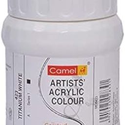 Camlin Kokuyo Doon Sales Artist Acrylic Colour 500 ml Series 1 (Titanium - White)-image-35