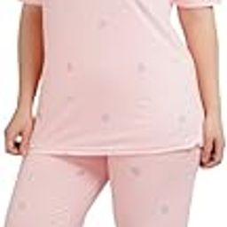 Women's Poly Cotton Round Neck Night Suit Set for Women&Girls, StylishTop and Pajama Set Printed Nightwear-image-64