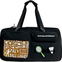 ILSMYSUTRA® Badminton Bag Portable Travel Bag Sports Equipment Bag for Badminton Rackets Black-image-73
