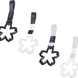 SECRET DESIRE Sakura Shaped Handle Ring, Hang Ring Car Subway Train Bus Hand Straps Black Black Band-image-14