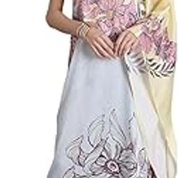 navyasa yellow liva satin floral print kaftan top-image-59