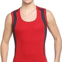 Originals Men's Trendy Fashion Regular Fit Vest Body Fit Colorblock Printed Innerwear - Bold Gym B1100 (Pack of 1)-image-2