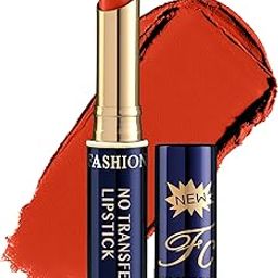 Fashion Colour Lip Super Stay | Non Transferable Lipstick Waterproof | Lipsticks For Women Waterproof | 12-Hour Stay | Matte Finish | Long-Lasting | Highly Pigmented | Bold Colours Shade-19 (Coral Orange)-image-41