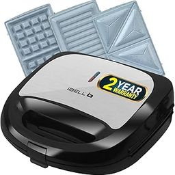 IBELL SM1301C 3-in-1 Electric Sandwich Maker 750W with Ceramic Coated Interchangable Plates for Toast/Waffle/Grill/Panini (Black)-32