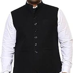 Men Black Coloured Nehru Jacket (BEPLJP46607_3XL)-picture-29