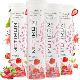 Moti Pharma Exports - Advanced Iron Supplement for Women & Men - Premium Folic Acid Tablets with Vitamin C & B12, Gentle Iron Tablets for Women, Sugar-Free Zinc Boost (4)-image-52